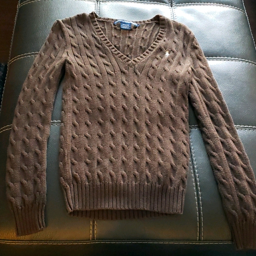 BROWN RALPH LAUREN SPORT SWEATER